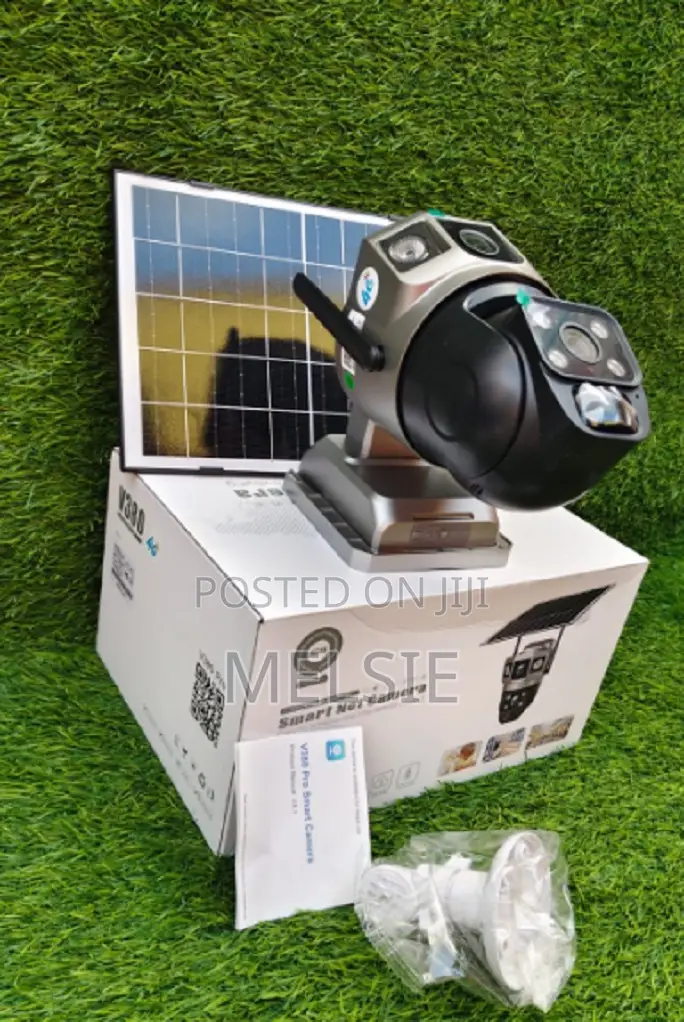 Solar Powered 4g Dual Lens 4mp Security Camera Outdoor-(360° PTZ Cam