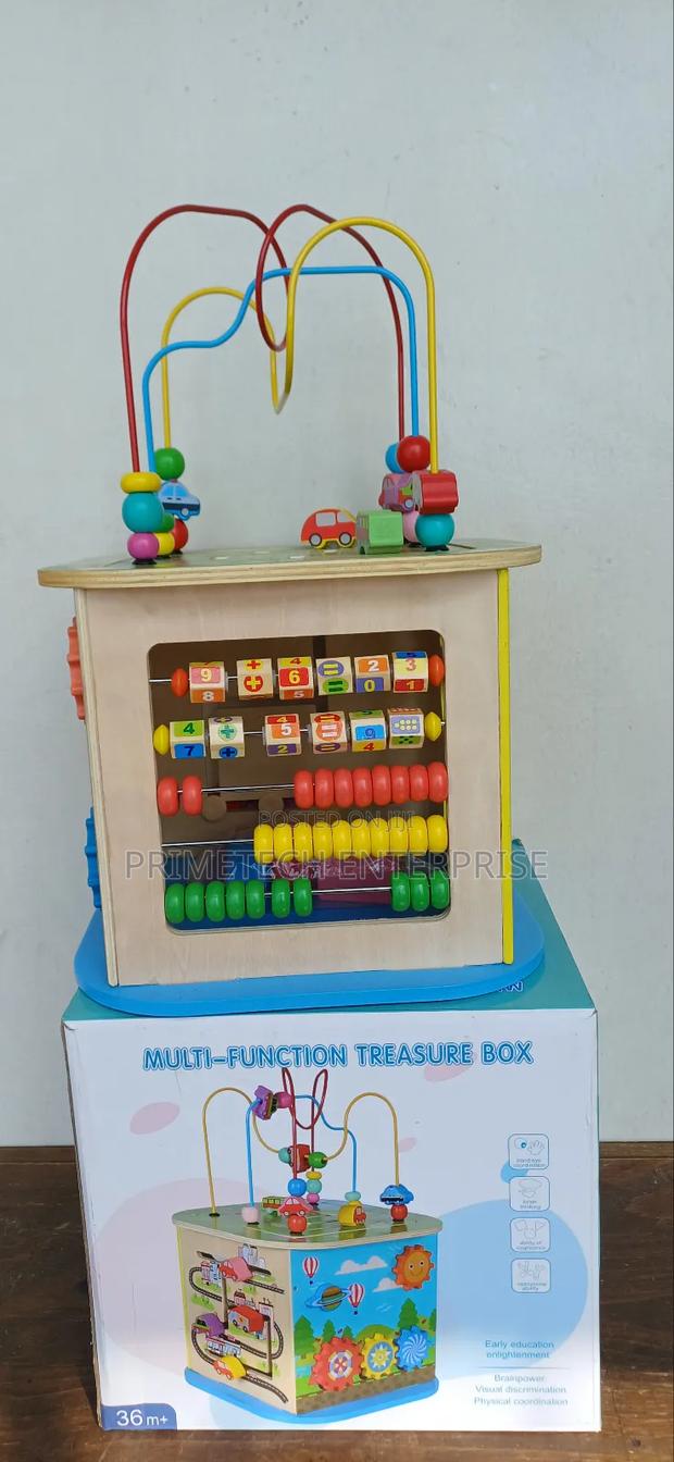 Wooden Activity Cube - main view