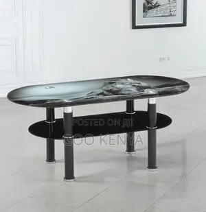 Home Table; Modern Tempered Glass Center Table With Minimalist Design