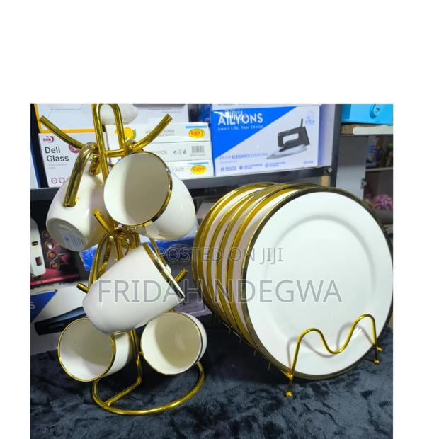 12pc White Gold Dinner Set - main view