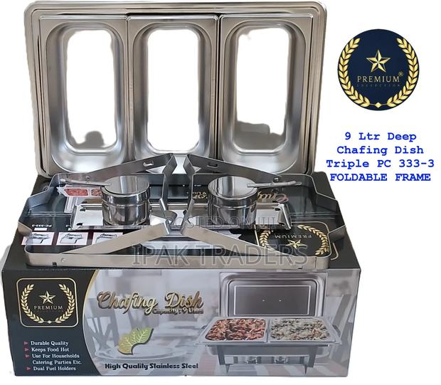 9ltr Foldable Cheffing Dish Triple Compartment - main view