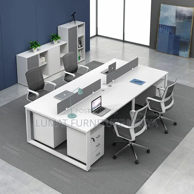 White 4 Way Workstation