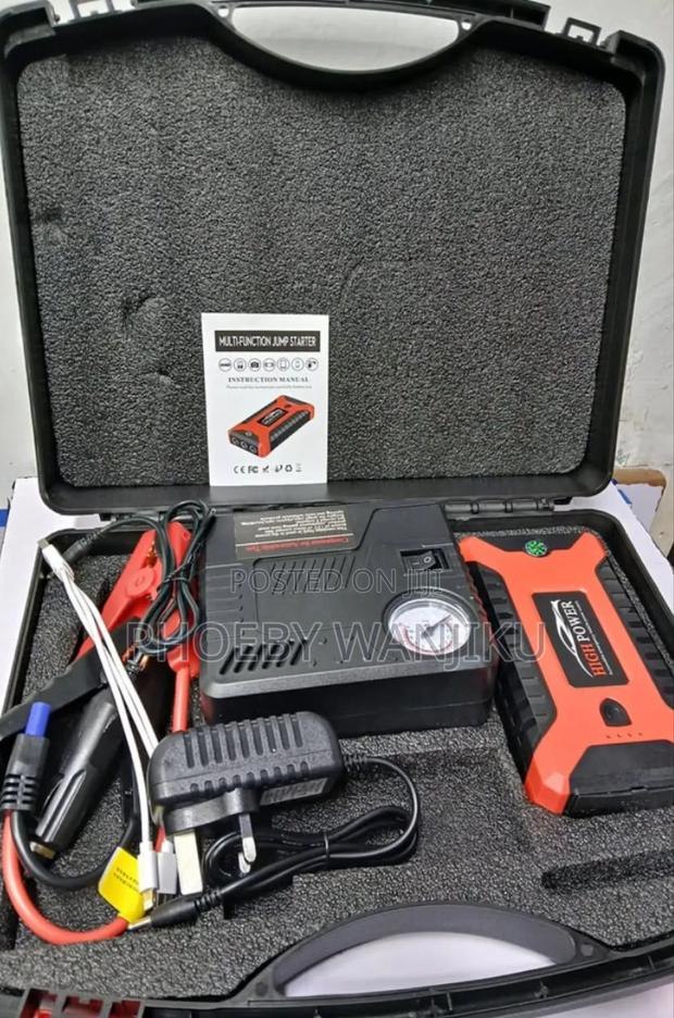 Effective Emergency Starter Kit With Tire Inflator and Powebank - main view