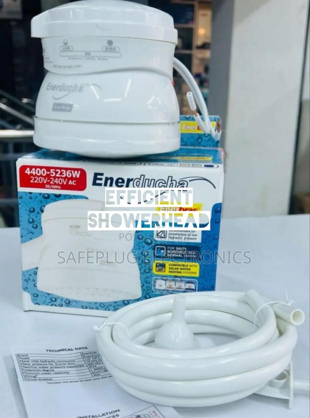 3t Enerducha Enerbras Shower Head for Salty, Borehole, Normal Water