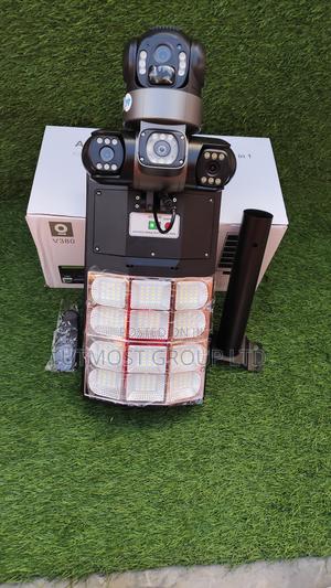 V380 4g Solar Floodlight Security Camera Triple Lens Full Colour Night - thumbnail 2