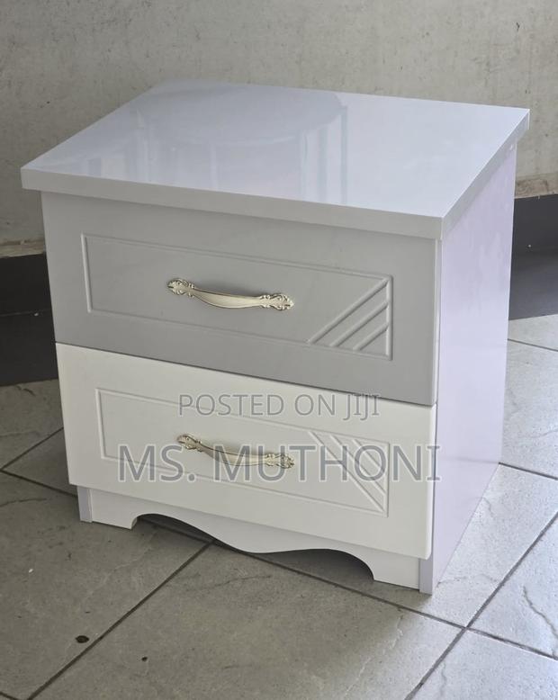Wooden Bedside Drawer(White / Gray ) - main view