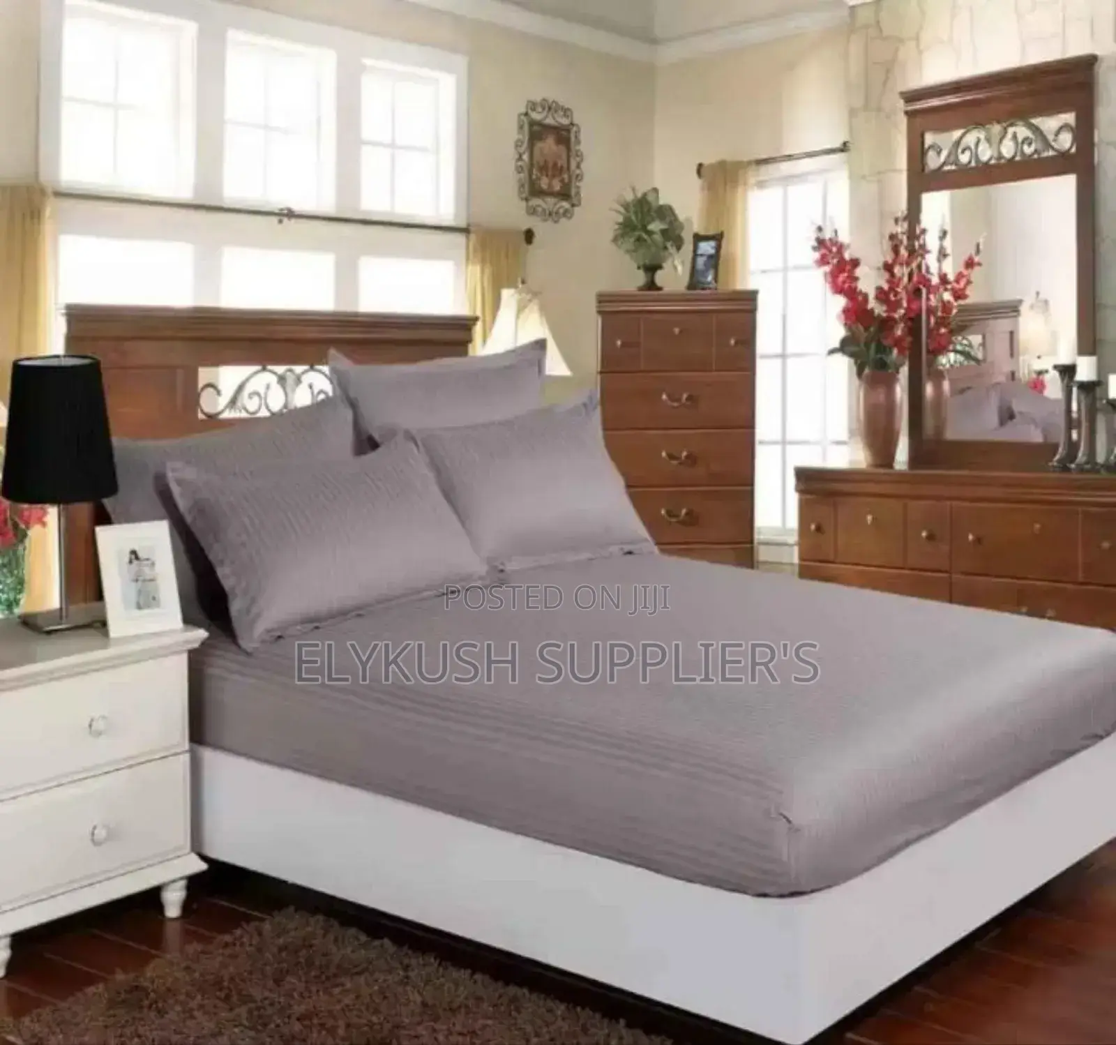 *Fitted Bedsheets.* 1 Pc Fitted Bedsheet 6x7