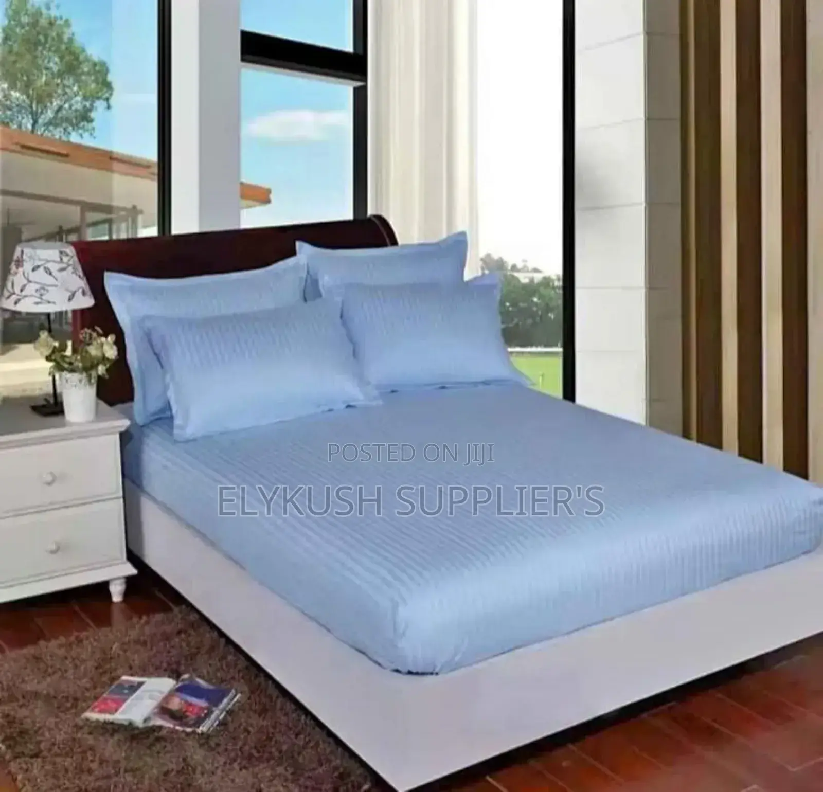 *Fitted Bedsheets.* 1 Pc Fitted Bedsheet 6x7