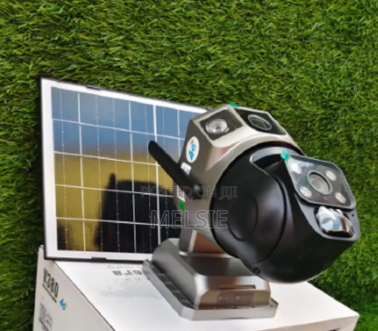 4g V380 Solar Panel Powered Dual Lens Camera - 3 Screen