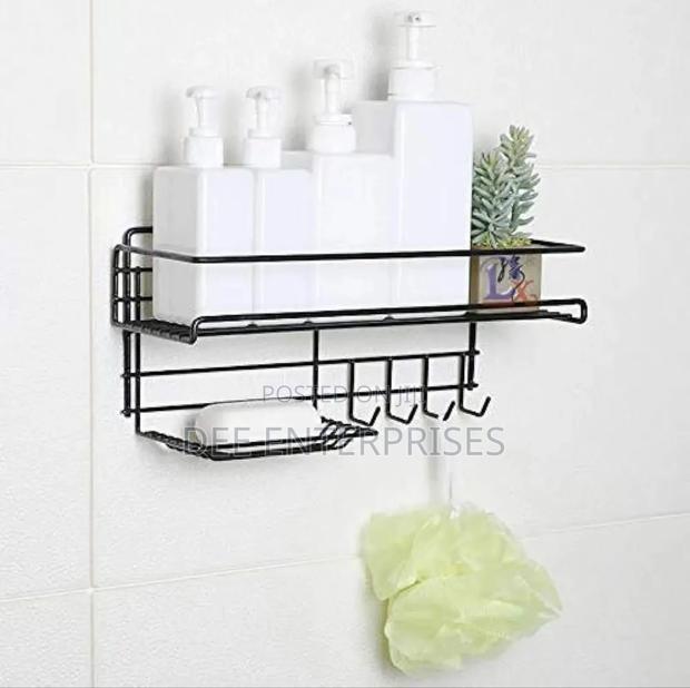 Heavy Duty Rectangular Self-Adhesive Bathroom Rack
