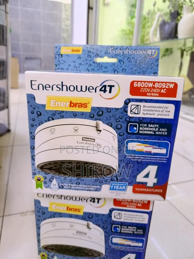 Enerbras Enershower 4t Instant Shower Head (Borehole, Salty, Fresh)