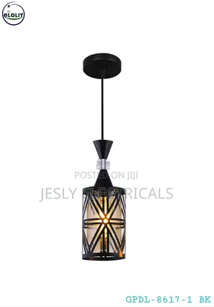 Glolit GPDL-8617-1 Bk Pendant Light.