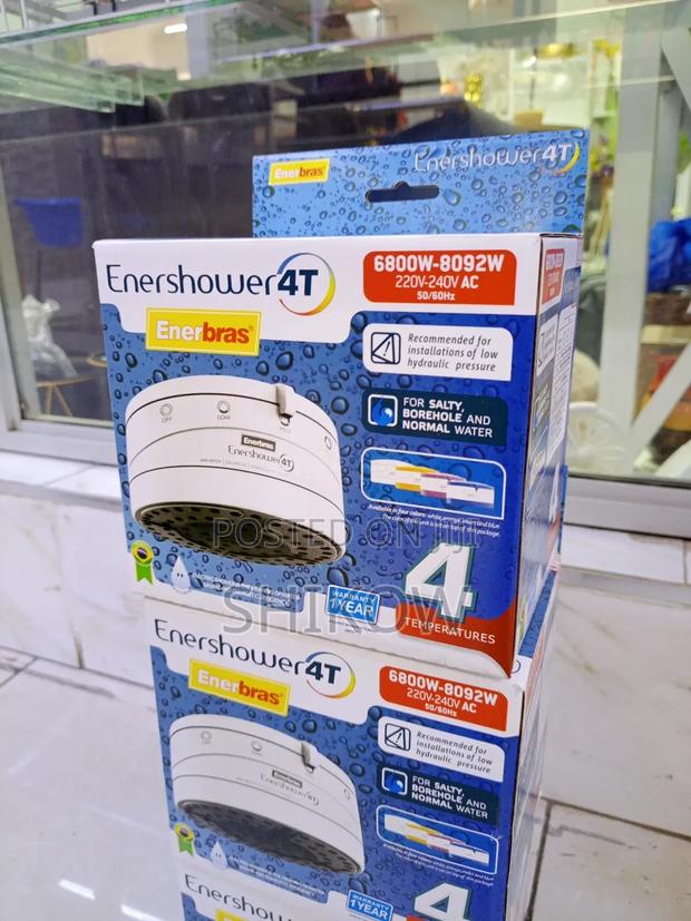 Enerbras Enershower 4t Instant Water Heater/Shower Head (Salty, Fresh)