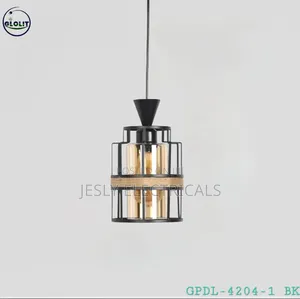 Glolite GPDL-8620-1 Bk Black Single-Head Pendant Light