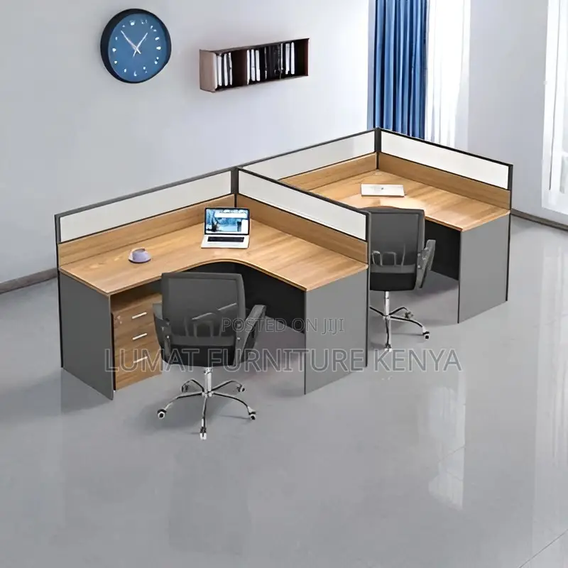 Shared Curved Office Desk for Two
