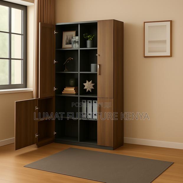 Wooden File Cabinet (3 Doors) - main view