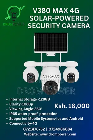 V380max Solar Powered Security Camera
