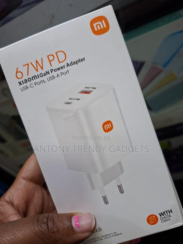 Xiaomi 67w Gan Dual Port Fast Charging Adapter Type-c