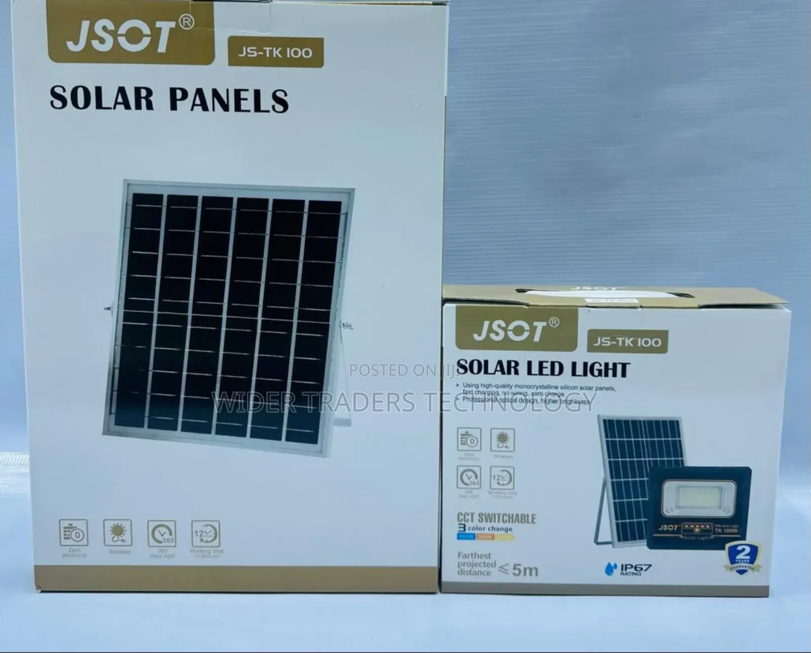 Jsot Js-Tk 100 Solar Led Light, Separate Solar Panel.
