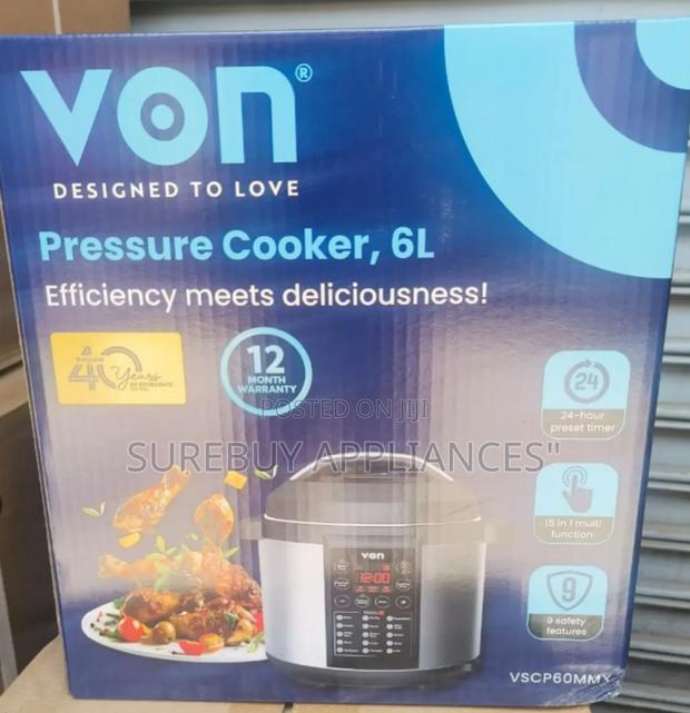 6 Litres Von Electric Pressure Cooker - main view