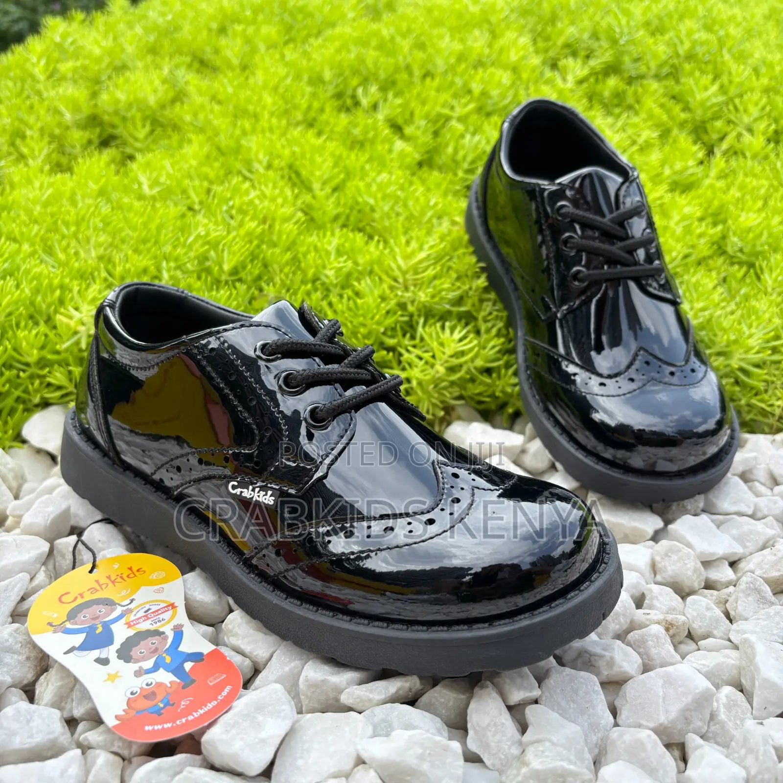 Craekids School Shoes Leather Wope And Go