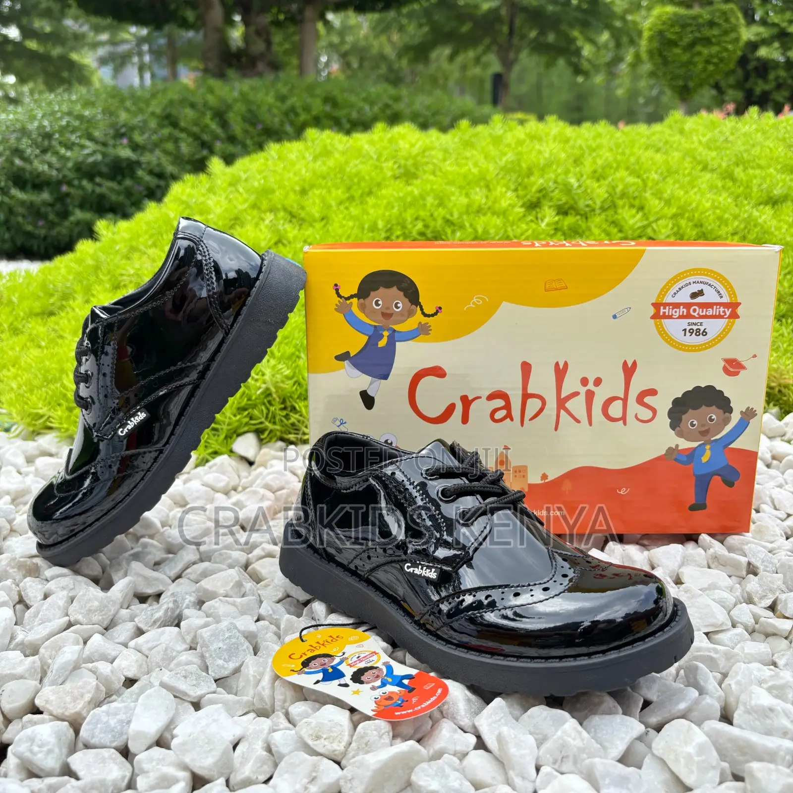 Craekids School Shoes Leather Wope And Go