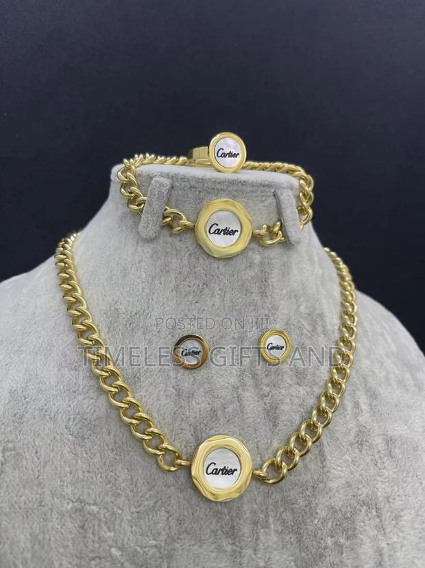 Cartier Chain Earrings Bracelet Ring Gift Set - thumbnail 3