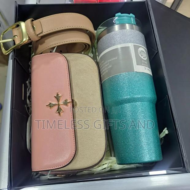 Ladies Gift Hamper Sling Bag Vacuum Mug Leather Belt