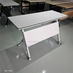 1200mm Folding White Boardroom Table-Swivel