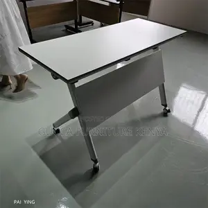 1200mm Folding White Boardroom Table-Swivel
