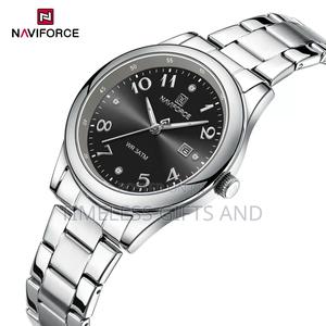 Naviforce 5059 Ladies Silver Black Face Watch