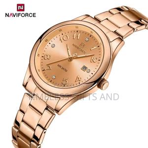 Naviforce 5059 Rosegold Ladies Auto Date Stainless Watch