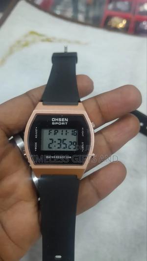 Black Rose Gold Ladies Men Unisex Digital Led Watch