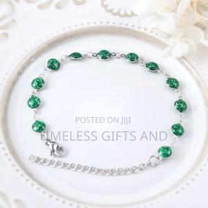 Ladies Green Silver Bracelet - thumbnail 2