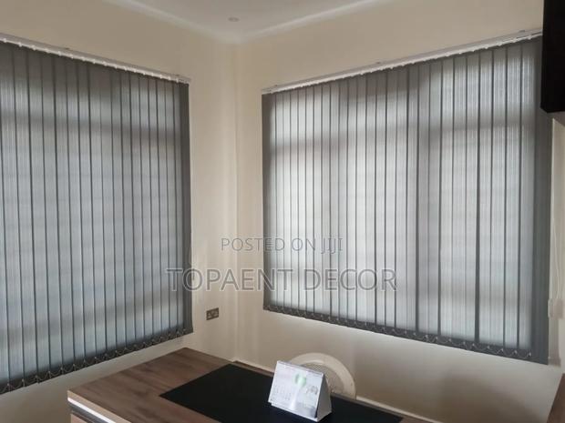 Grey Office Curtain Vertical Slats for Vertical Window Blinds - main view
