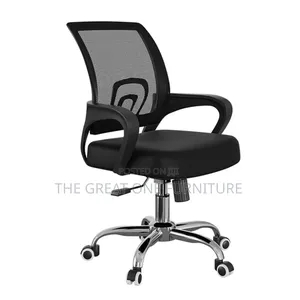 Black Adjustable Mesh Office Chair Hy9k