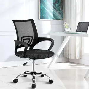 Black Adjustable Mesh Office Chair Rw2q