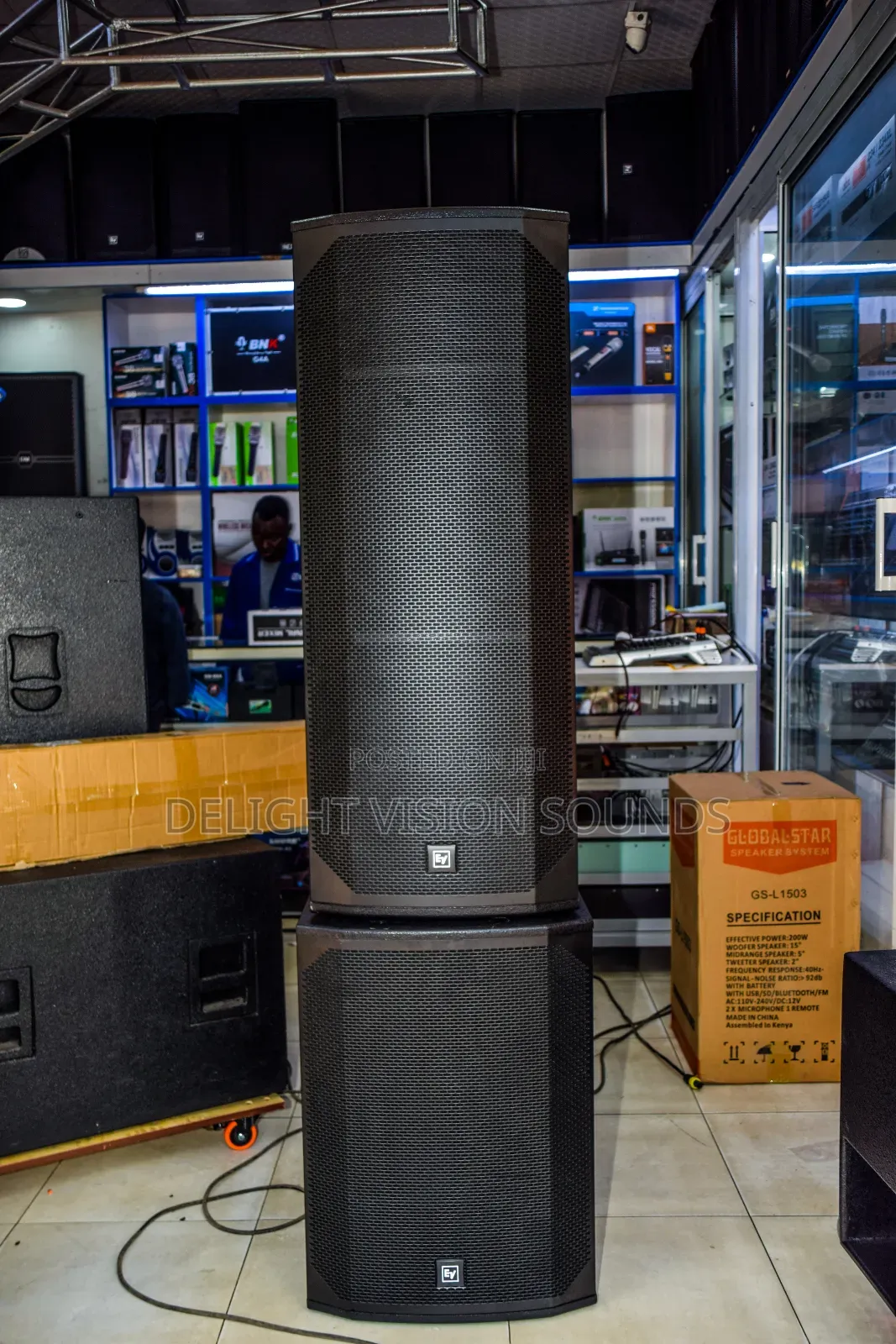 Set of Ev Bass Speaker and Ev Full Range Speaker