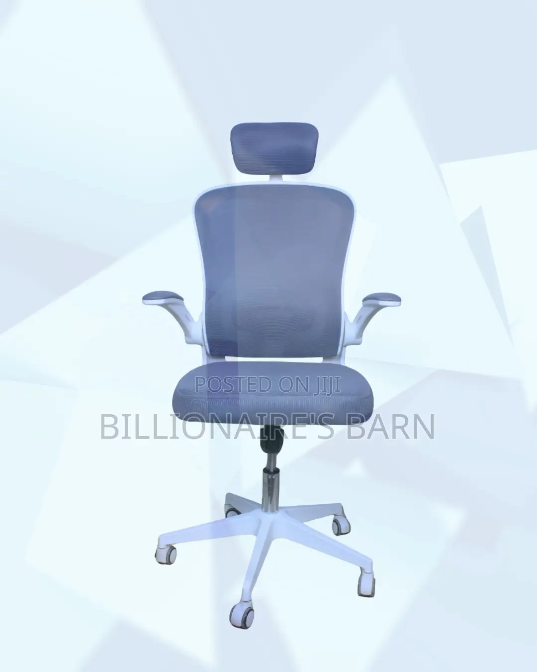 Sleek White Ergonomic Office Chair — Relieves Lower Back Pressure