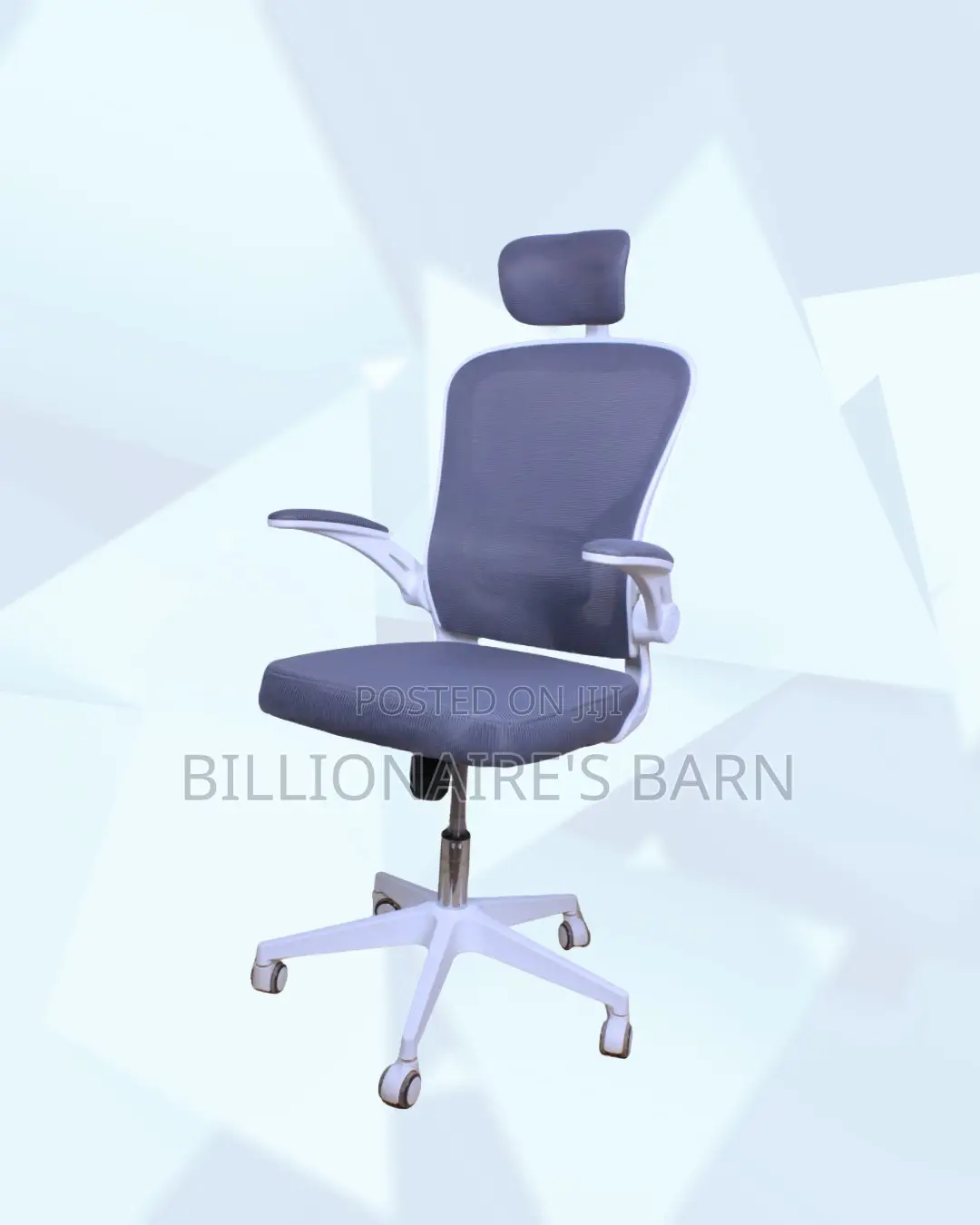 Sleek White Ergonomic Office Chair — Relieves Lower Back Pressure