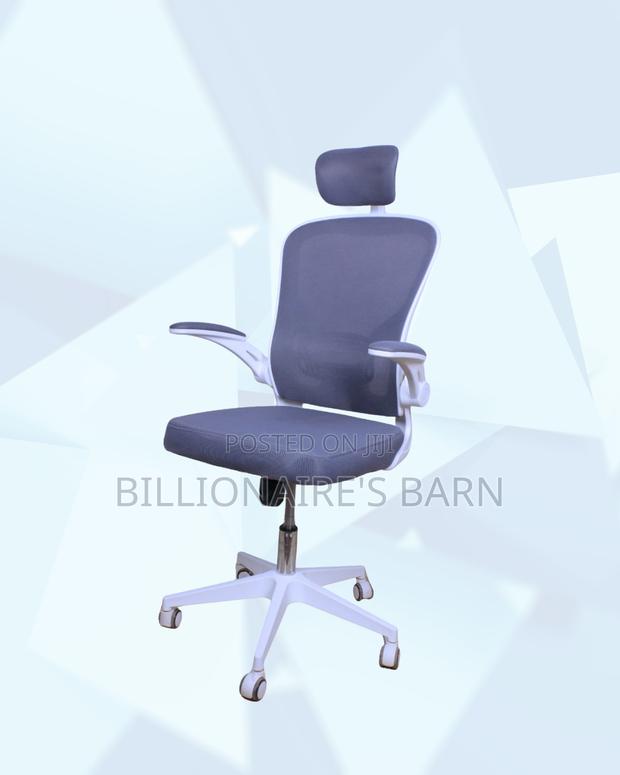 Sleek White Ergonomic Office Chair — Relieves Lower Back Pressure - thumbnail 2