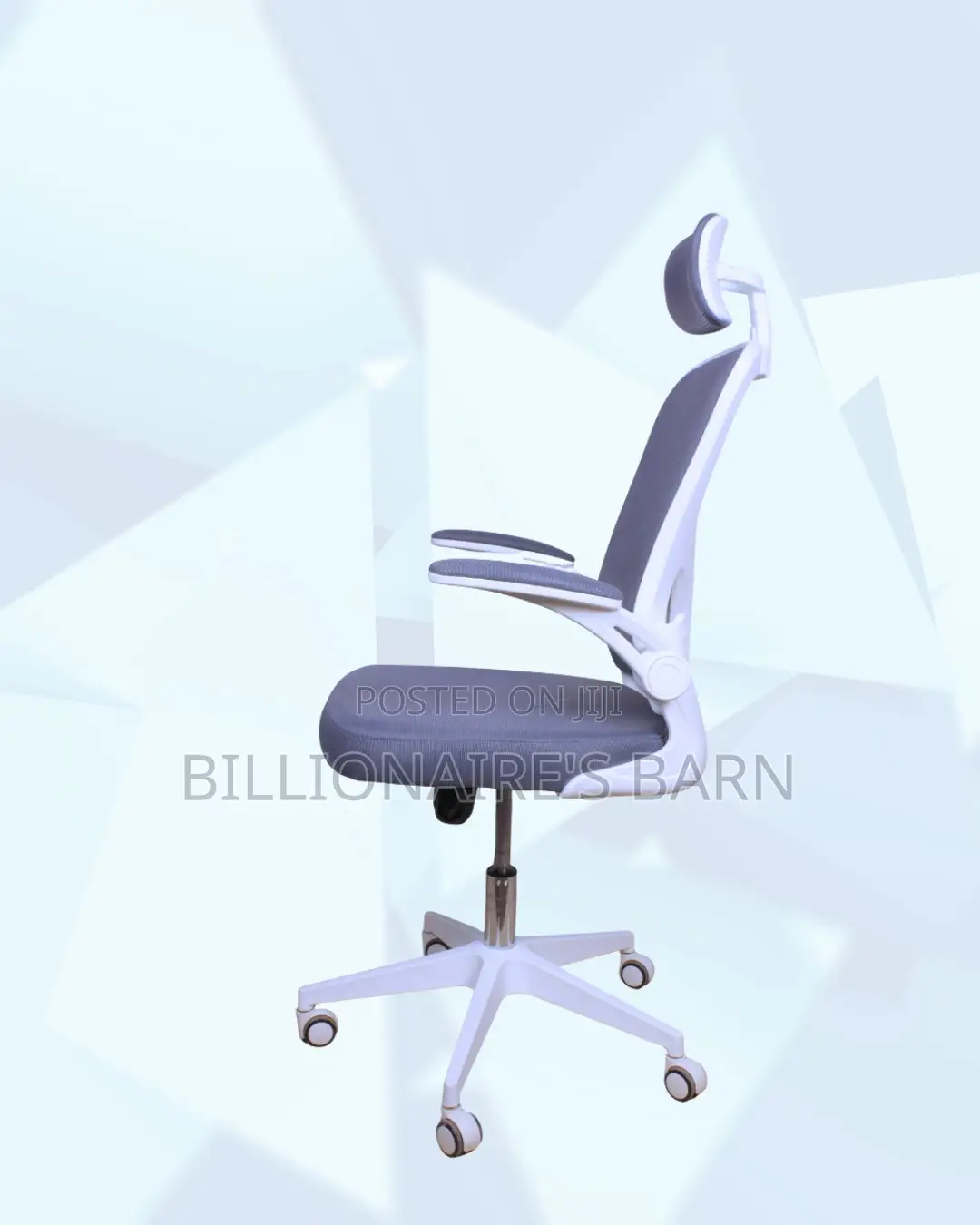 Sleek White Ergonomic Office Chair — Relieves Lower Back Pressure