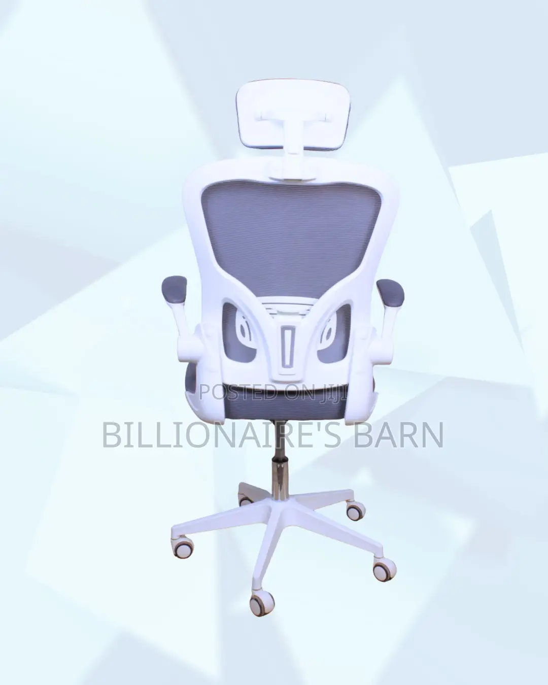 Sleek White Ergonomic Office Chair — Relieves Lower Back Pressure