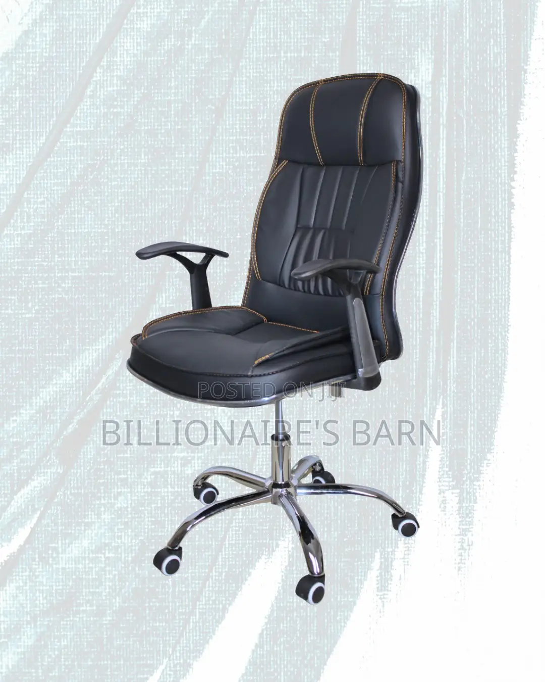 Executive Leather Office Chair | Orthopedic Headrest Support