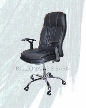 Executive Leather Office Chair | Orthopedic Headrest Support