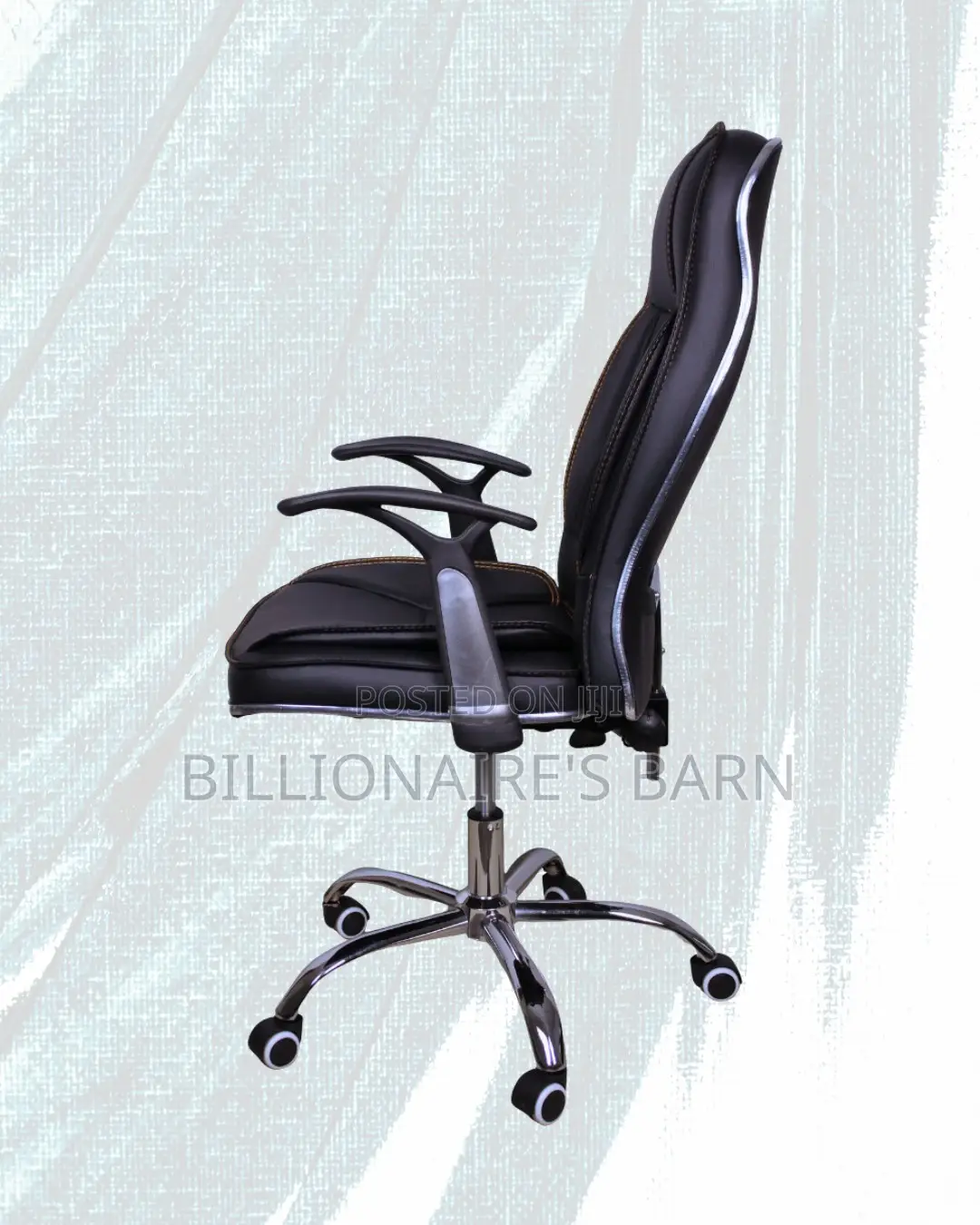 Executive Leather Office Chair | Orthopedic Headrest Support