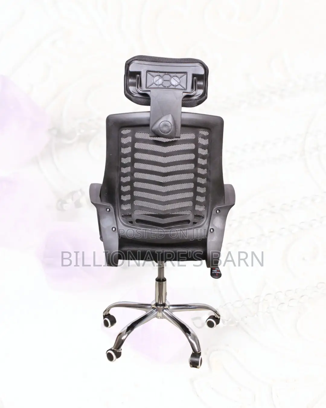 High-Back Secretarial Mesh Chair | Headrest Support