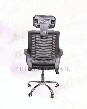 High-Back Secretarial Mesh Chair | Headrest Support