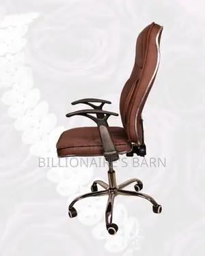 High-Back Ergonomic Executive Leather Chair | Scratch-Resistant Finish