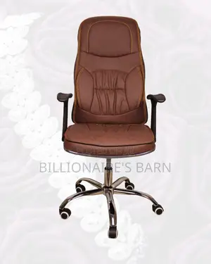 High-Back Ergonomic Executive Leather Chair | Scratch-Resistant Finish